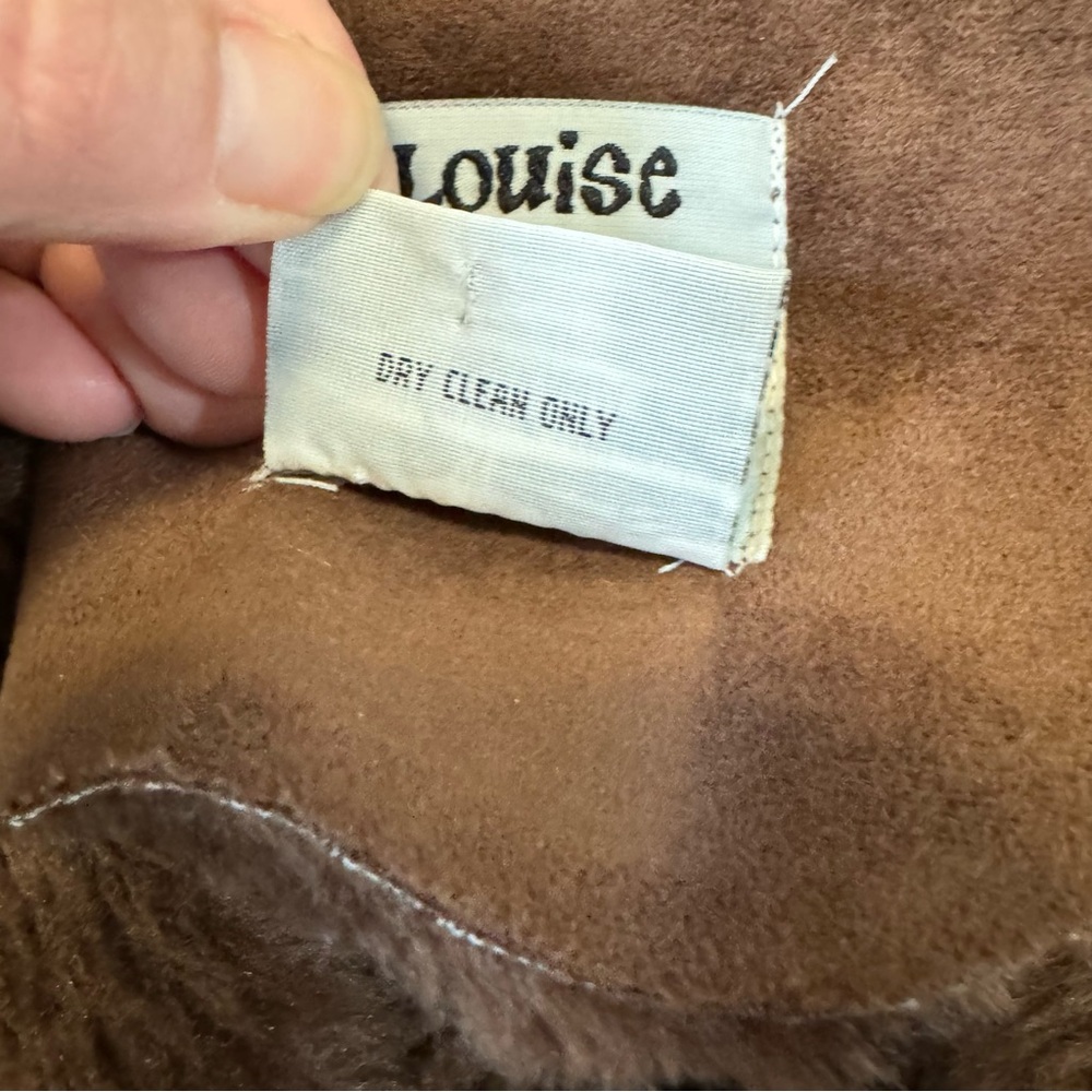 Vintage Y2K Faux Shearling Coat Penny Lane Chocolate Brown Jacket Womens XL - Picture 5 of 10